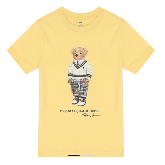 Polo Ralph Lauren Other - Polo Bear by Ralph Lauren Yellow T Shirt Graphic Tee Childrens 4 Comfy Casual